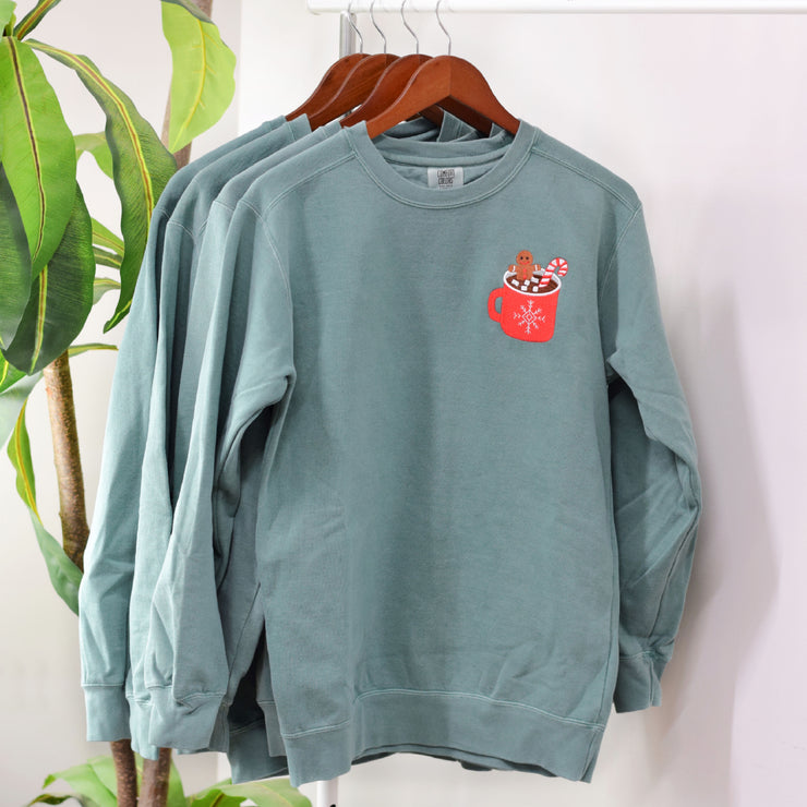 Hot Cocoa Embroidered Sweatshirt