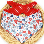 Party in the USA Tie-On Dog Bandana ~ 4th of July Dog Bandana ~ Summer Dog Bandana ~ Custom Dog Bandana ~ Sandy Paws Collar Co®