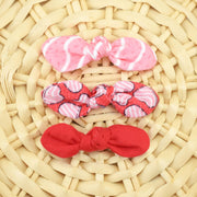 Valentine's Cake Knot Hair Bows ~ Heart Baby Hair Bows~ Dog Hair Accessories ~ Dog Hair Clip ~ Baby Hair Accessories ~ Sandy Paws Collar Co®