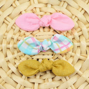 Easter Plaid 2.0 Knot Hair Bows ~ Easter Baby Hair Bows ~ Dog Hair Accessories ~ Dog Hair Clip ~ Baby Hair Accessories~Sandy Paws Collar Co®