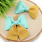 Ice Cream Sprinkles Mix Dog Collar Bow - Mint ~ Birthday Bow Tie ~ Girly Dog Collar Bow ~ Slide On Dog Collar Bow ~ Sandy Paws Collar Co®